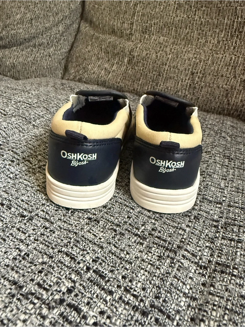 Slip-On kids Casual Shoes in Brown and Cream